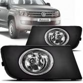 Farol De Milha Amarok 2010 á 2013 com Moldura Cromada